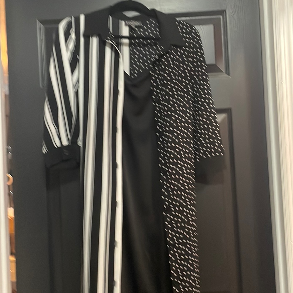 NWT Luxology black and white maxi dress